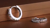 Boucles d'oreilles en argent Sterling 925 de haute qualité, boucles d'oreilles de luxe en Zircon circulaire de 10mm pour filles et femmes, bijoux de fête de mariage, cadeaux 6