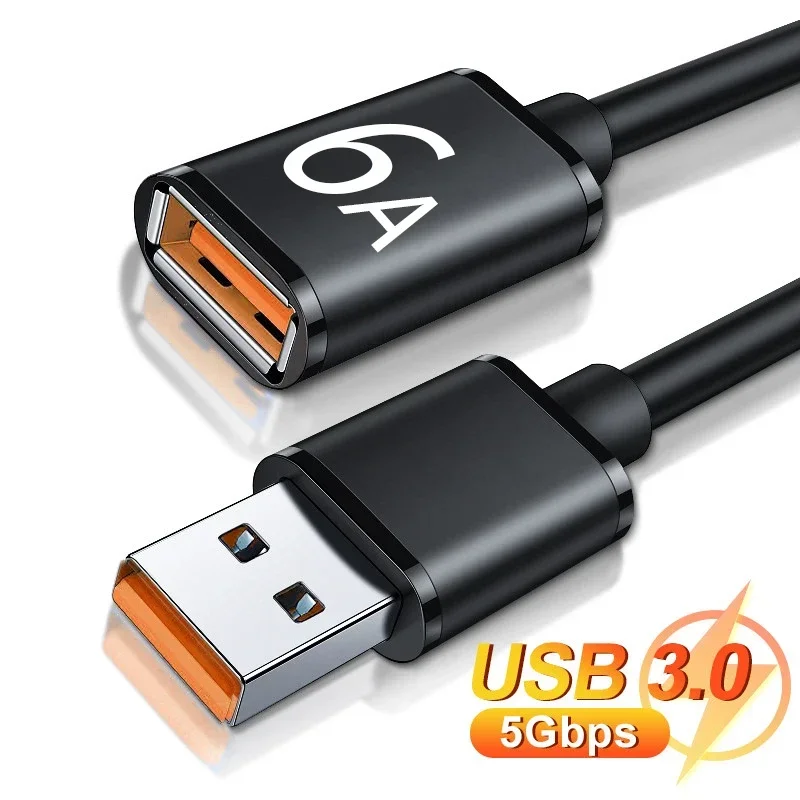 6A Nylon Braided USB 3.0 Male-To-Female High-Speed Transmission Data Cable Computer Camera Printer Extension Cable 1m/1.5m