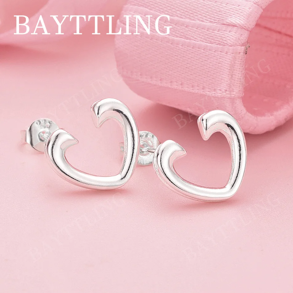 

Изысканные женские серьги в форме сердца из стерлингового серебра 925 пробы, стильные аксессуары для вечеринок и свадеб