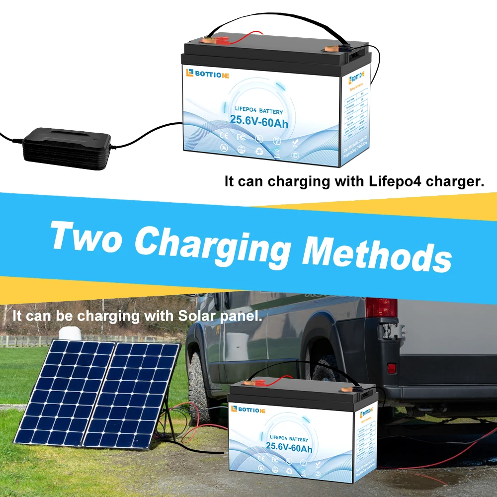 EU/JP/USA Stock 24V 60AH LiFePO4 Battery Lithium 25.6V 60Ah For RV Campers Marine Trolling Motor Wheelchair 24V 60Ah Lifepo4