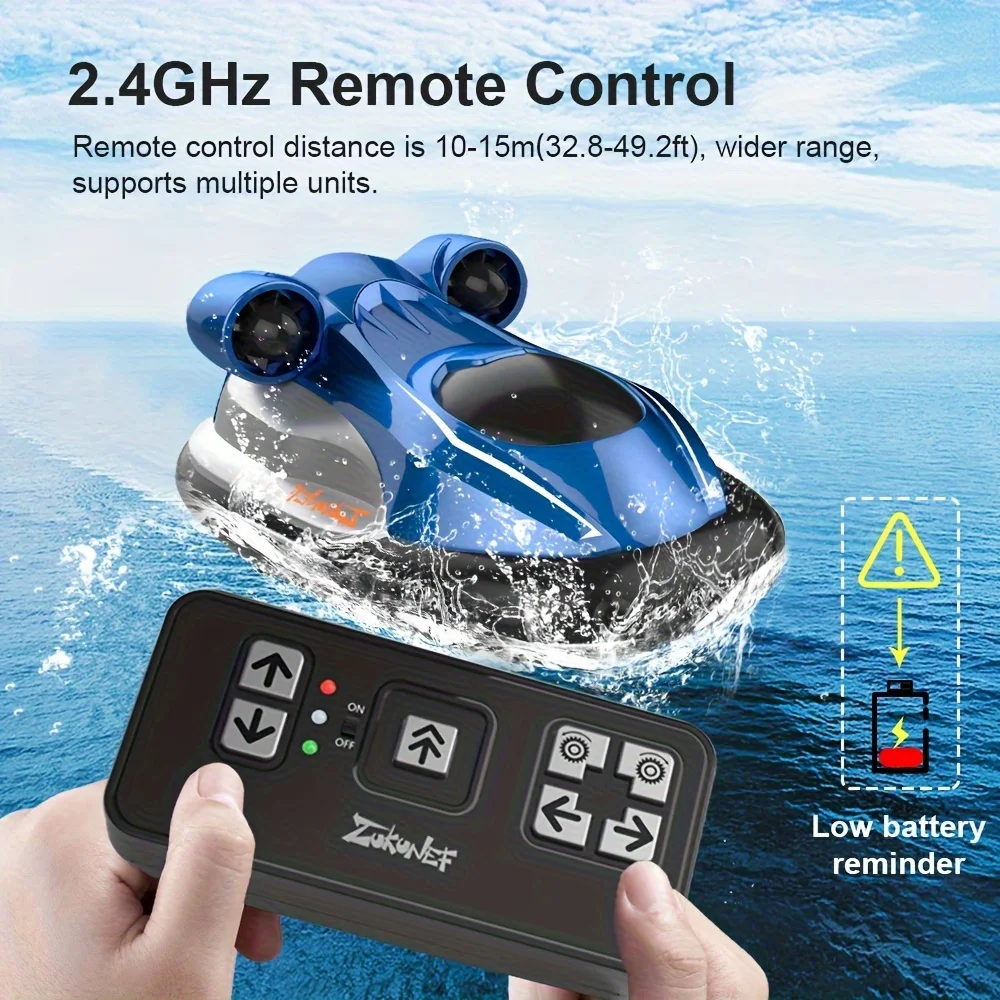 

2.4GHz High-Speed ​​RC Racing Boat - USB Rechargeable Yacht with Light and Low Battery Alarm