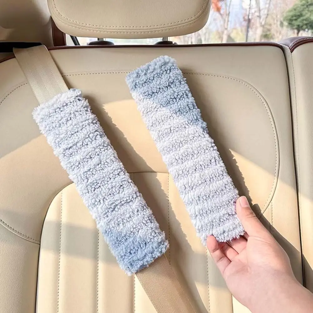 26cm Car Seat Belt Cover Adjustable Stripes Seatbelt Shoulder Protector Flower Design Soft Car Safety Belt Shoulder Pad