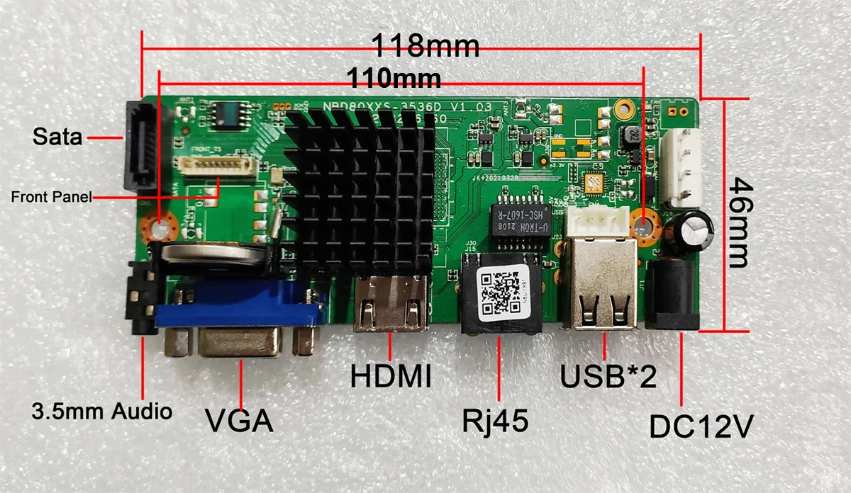 Face Detection SATA DC12V Audio XMeye H.265+ 8MP 4K 16CH 36 Channel Onvif WIFI CCTV DVR NVR Motherboard