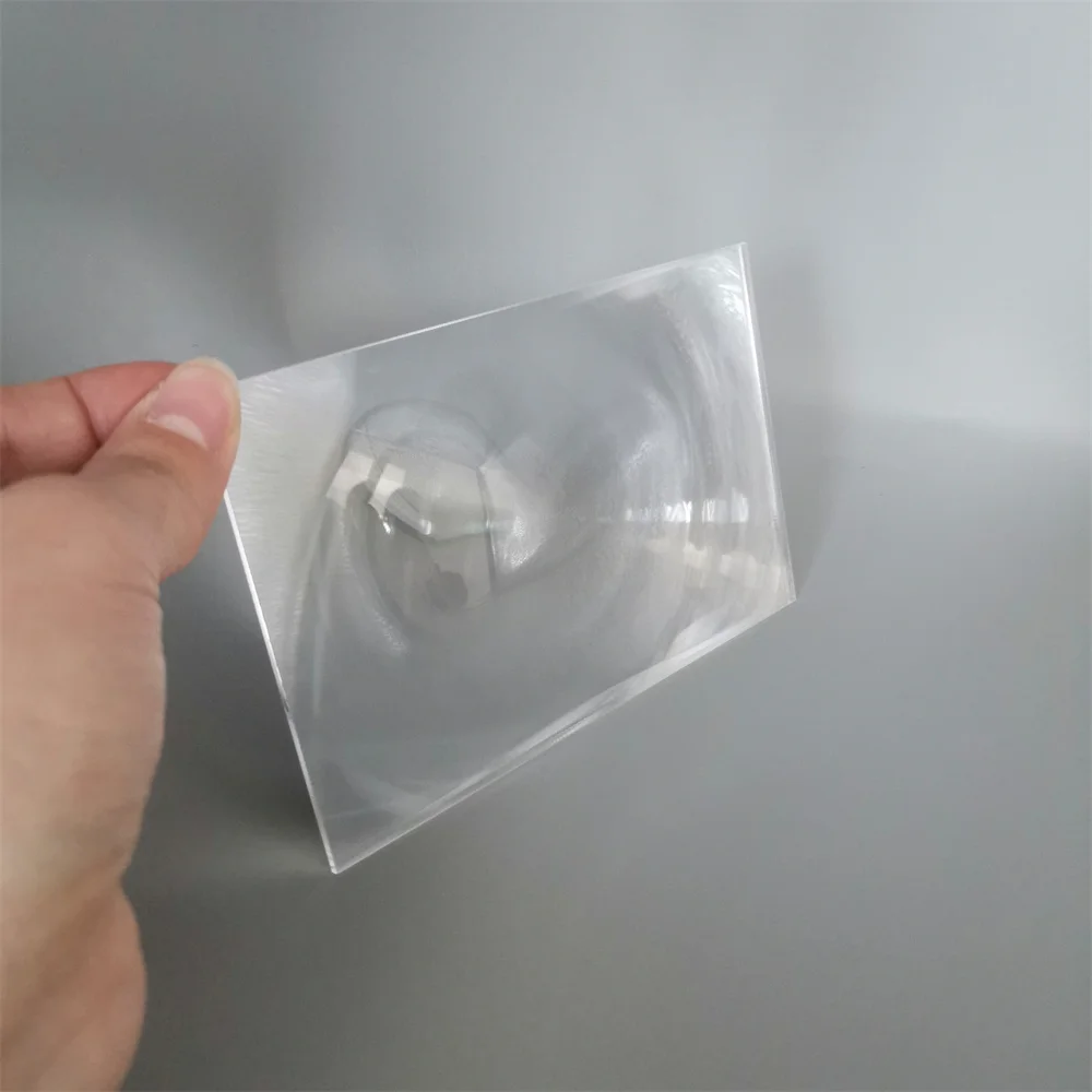 137x82.5mm  Fresnel Lens Focal Length 190mm PMMA Rectangle Concentric Threaded Optical Magnifying Projector Lenses