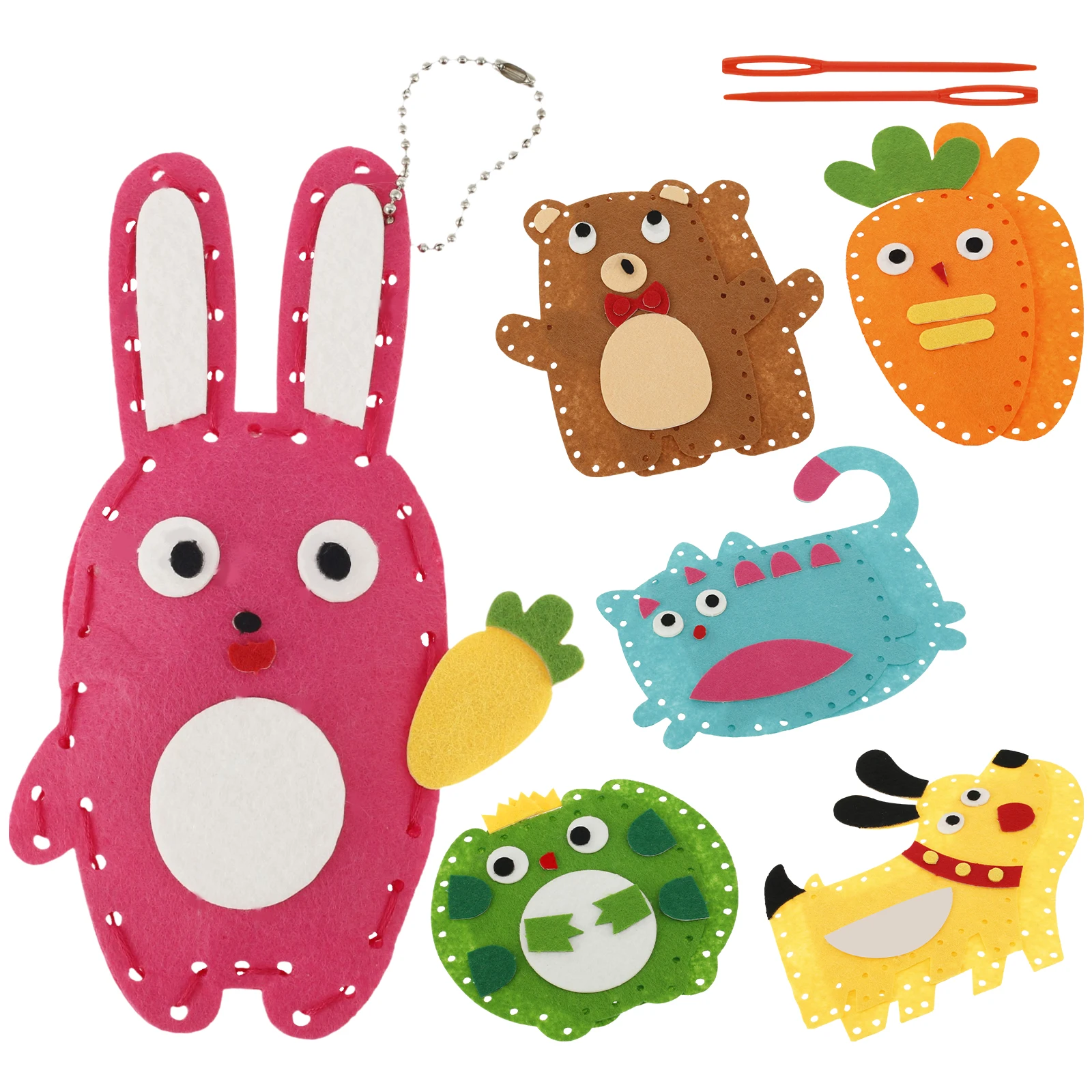 Nähset für Kinder, niedliches Tier-Näh-Bastelset, lustiges und pädagogisches DIY-Puppen-Nähspielzeug, Anfänger-Nähset, DIY-Handwerk