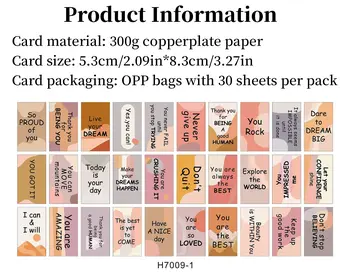 120/60/30張勵志文字卡片 - 激勵加油貼紙明信片 - 氣氛裝飾牆貼 - 朋友 10 最佳銷售 激勵卡片 - №6