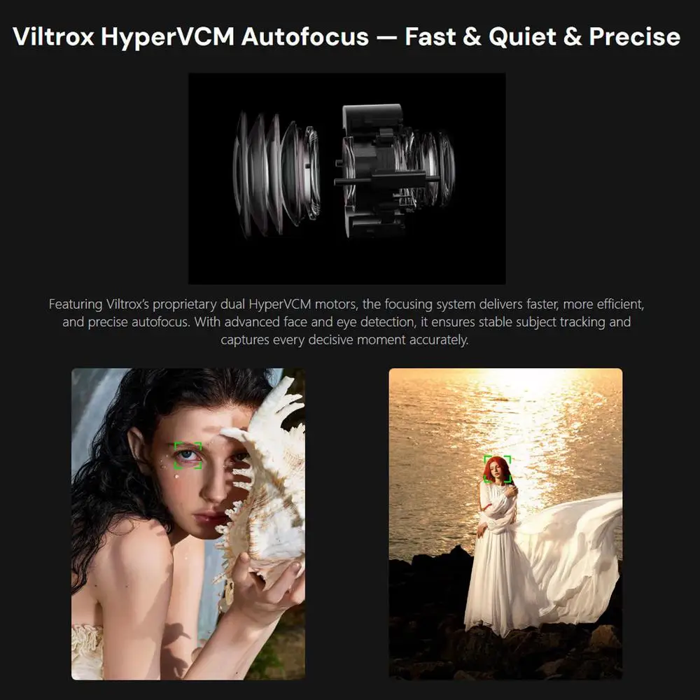 VILTROX 85 mm F1.4 Pro FE-Objektiv, Autofokus, große Blende, Vollformat, spiegellose Kameraobjektive für Sony E Mount A7 A7R A7RII ZVE1