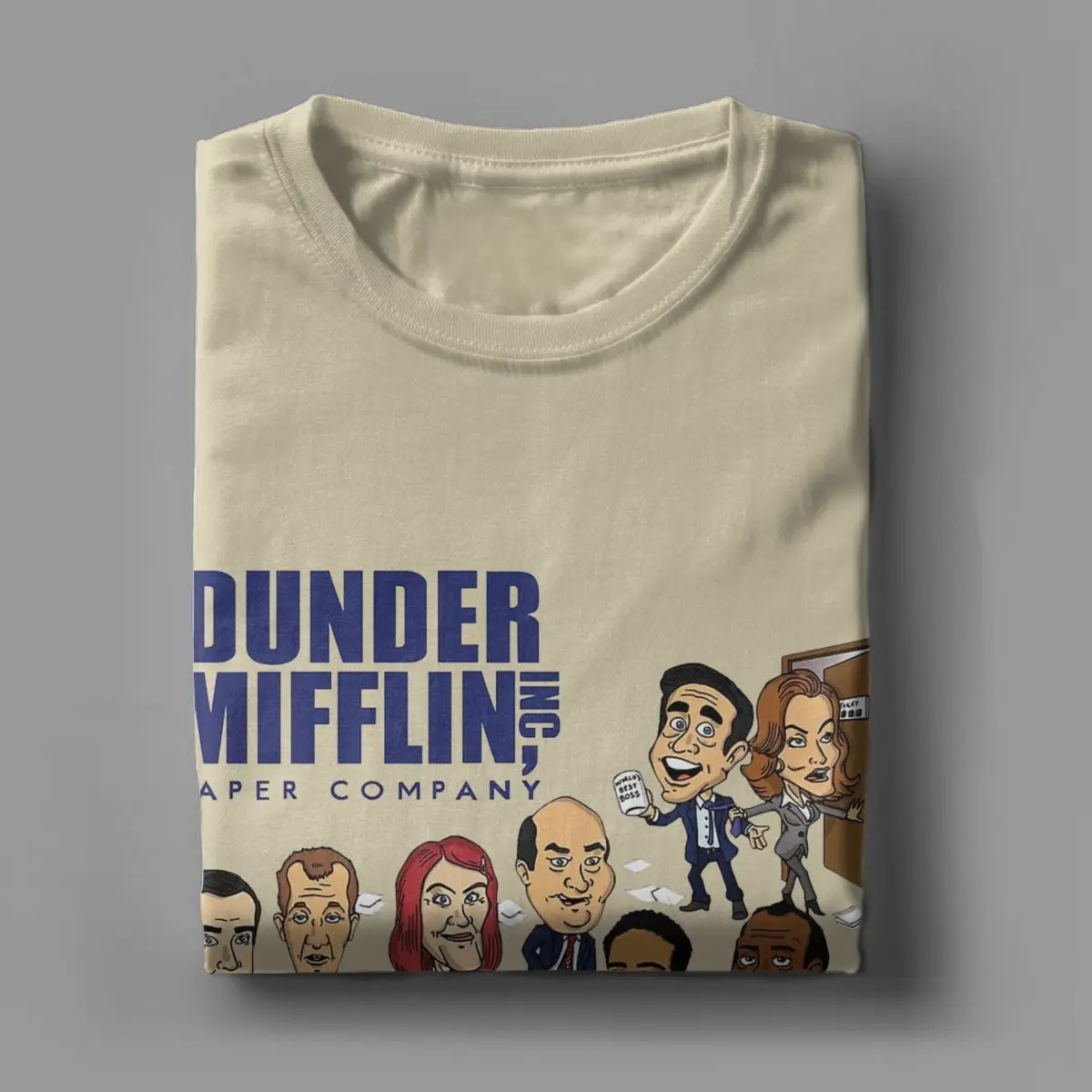 Men\'s T-Shirts Dunder Mifflin Paper Company The Office Leisure 100% Cotton Tee Shirt TV Show T Shirt Round Collar Tops Classic