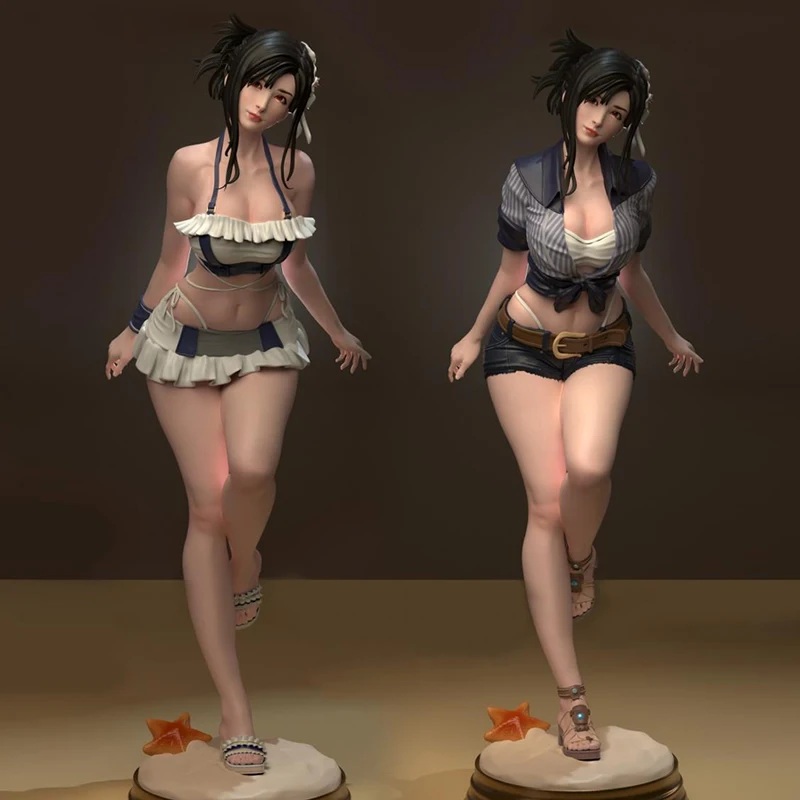 2 Styles Unpainted 3D Garage Kits Unassembled TIFA GK White Resin Model Kit NSFW Figure T_0001