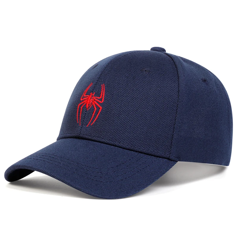 Unisex Spider Embroidery Baseball Caps Spring Autumn Outdoor Adjustable Casual Hats Sunscreen Hat