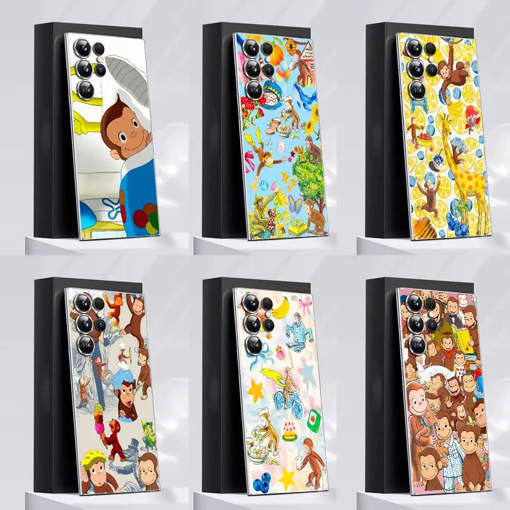 

Monkey C-Curious George Phone Case For Samsung S22,S24,S30,S10,S21,S25,S23,S10,PIus,Ultra,5G,FE,lite Transparent Cover