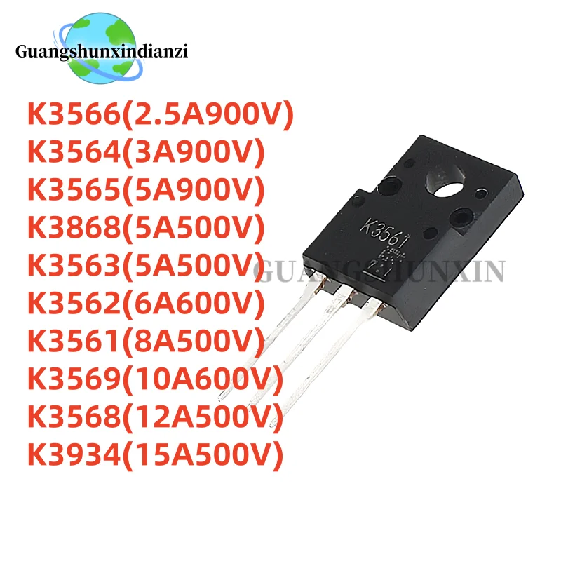10PCS 100% NEW Imported K3566 K3564 K3565 K3868 K3563 K3562 K3561 K3569 K3568 K3934 TO-220F Best Quality In Stock