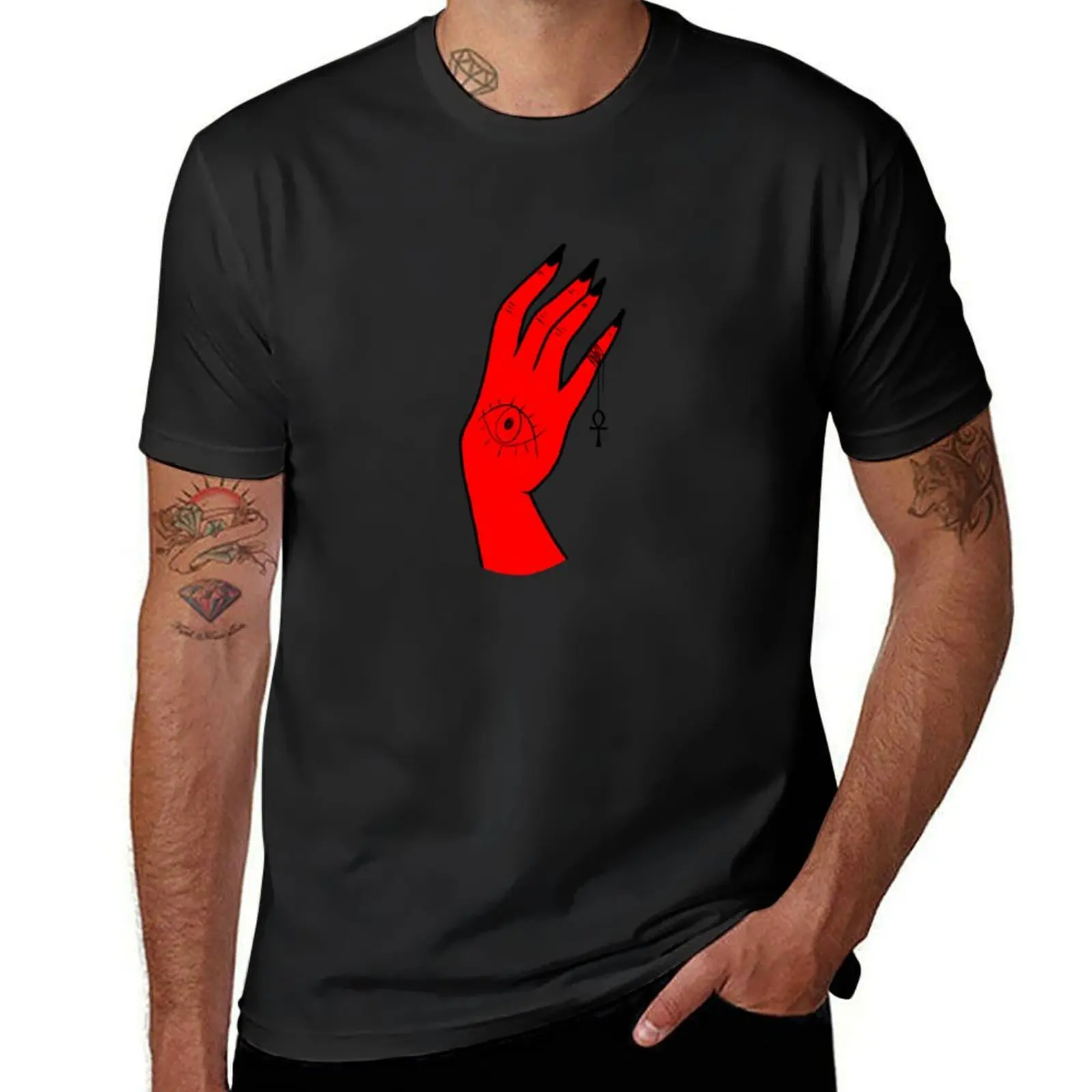 ? Dvl’s hand ? T-Shirt new edition customs blanks korean fashion mens graphic t-shirts big and tall