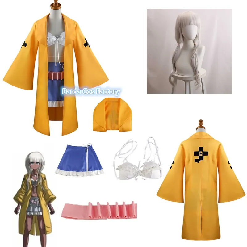 Anime Danganronpa V3 Angie Yonaga cosplay costume full set skirts cloak Halloween Christmas party girls sexy uniform and wig