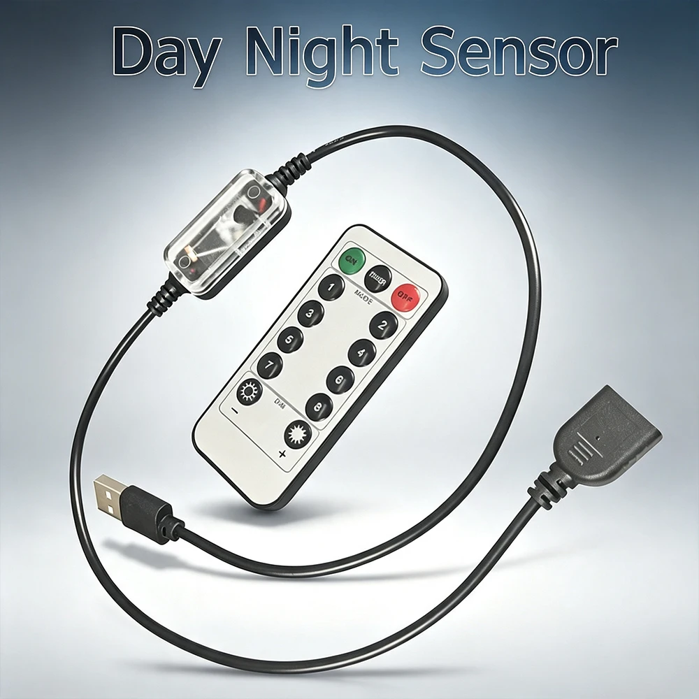 5V-24V USB Light Control Sensor Switch, Remote Control Timing Shutdown, Suitable for Automatic Switching in Corridors and Aisles