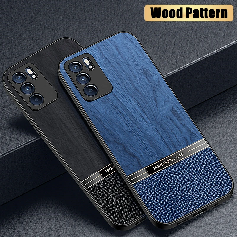 Wood Pattern Case Funda For OPPO Find X6 Pro X3 X2 Lite Neo A96 Silicone Case Cover For Reno 8 6 5 4 3 Pro Plus 7 Lite 7Z 5Z 4Z