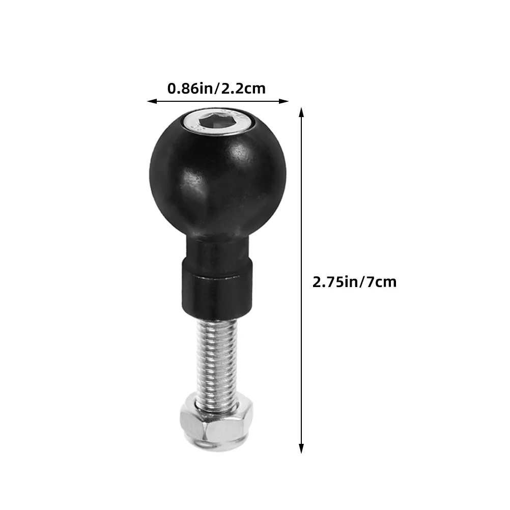 2Set Motorcycle Handlebar Clamp Base M8 Threaded Post Phone Holder Mount Aluminum Alloy Secure Universal Accessory Bracket