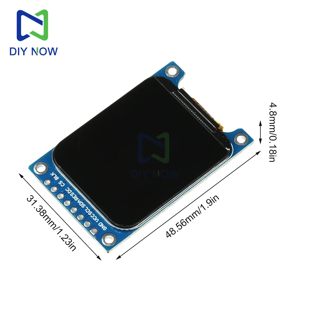 1.69 بوصة ST7789 TFT وحدة شاشة LCD زوايا مستديرة 240x280 دقة SPI واجهة 8 دبوس وحدة عرض ألوان اللوحة الزرقاء #4