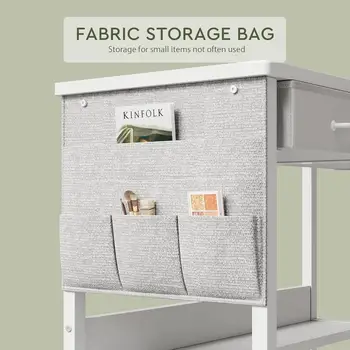 臥室用帶抽屜的小書桌,沒有鏡子的小型梳妝台,31.5英寸,帶書架的寫字台,帶鏡子的電腦桌 8 最佳銷售 小梳妝台 - №7