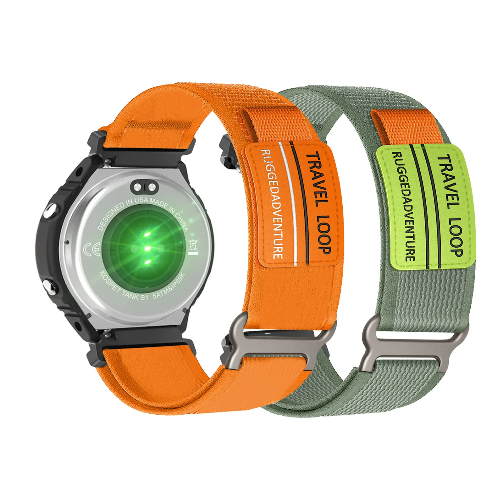 

2 шт. нейлоновые ремешки на липучке для Kospet Tank S1/S2/M1/M1 Pro/Amaztim C20