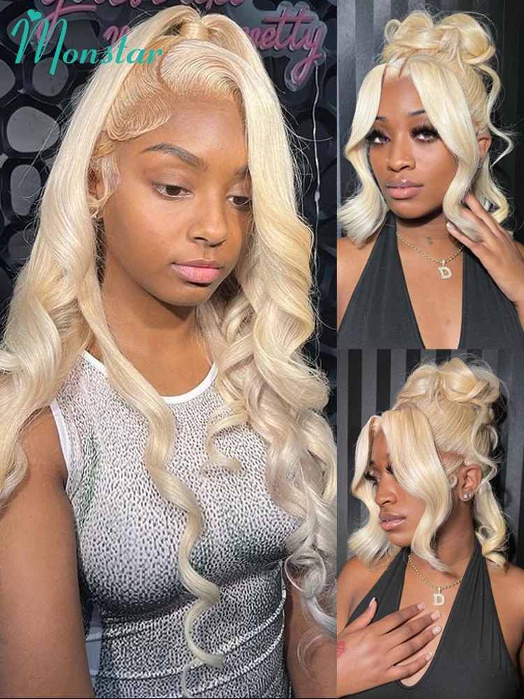 360 Full Lace Wigs Pre Plucked Brazilian Remy Body Wave 613 Blonde 13x4 13x6 Transparent Lace Frontal Human Hair Wigs for Women