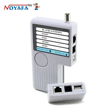 NOYAFA NF-3468 4 In 1เครื่องทดสอบสายเคเบิลเครือข่ายระยะไกล BNC RJ45 RJ11 USB Hand-Hold สายเครื่องทดสอบสำหรับ UTP STP Tracker