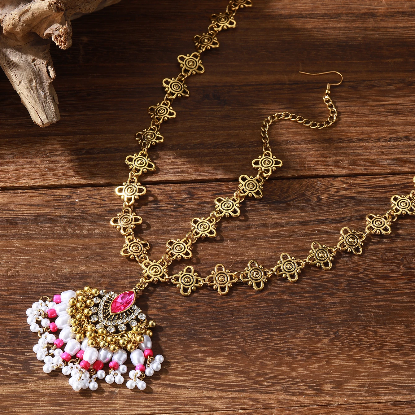 خمر الذهب الهندي اللون الجبين سلسلة هندسية حجر الراين حبة شرابة الشعر مجوهرات رباطات اكسسوارات الزفاف الزفاف