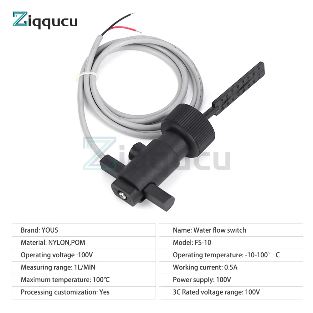 Water Paddle Flow Switch Female Thread Connecting Flow Sensor for Heat Pump Water Heater Air Conditioner