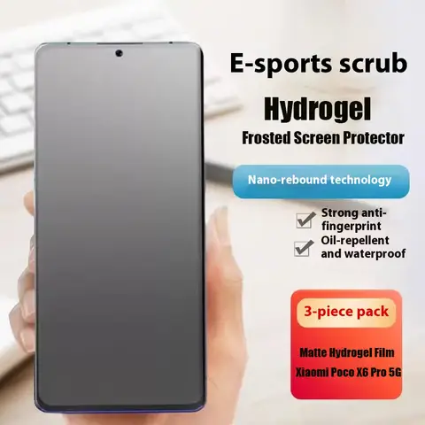 3Pcs 3D Clear Matte Hydrogel Film For Xiaomi Poco X6 Pro Pocco Poko Little X6Pro X6 PocoX6 PocoX6Pro 5G Frosted Screen Protector