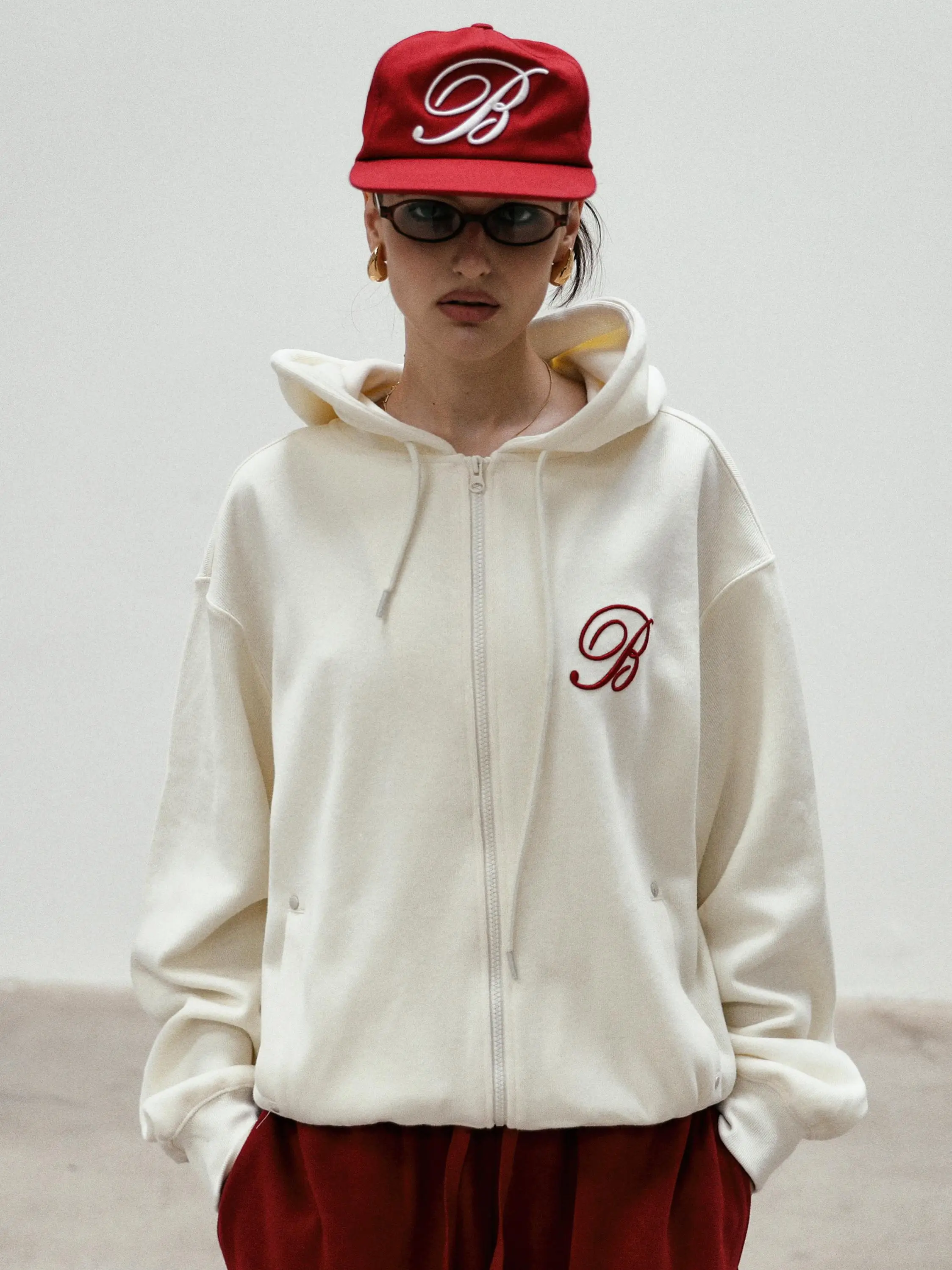 Damska bluza z kapturem o luźnym kroju, wiosenno-jesienna, koreańska, haftowana, zapinana na zamek, codzienna odzież sportowa, długi płaszcz, kurtka.