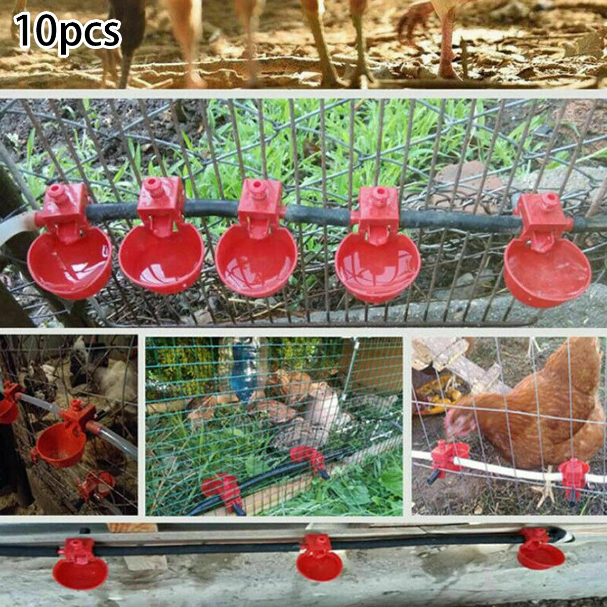 Convenient and Practical Chicken Hen Plastic Automatic Waterer, Suitable for 9 5mm Pipe Diameter, Provides Reliable Hydration