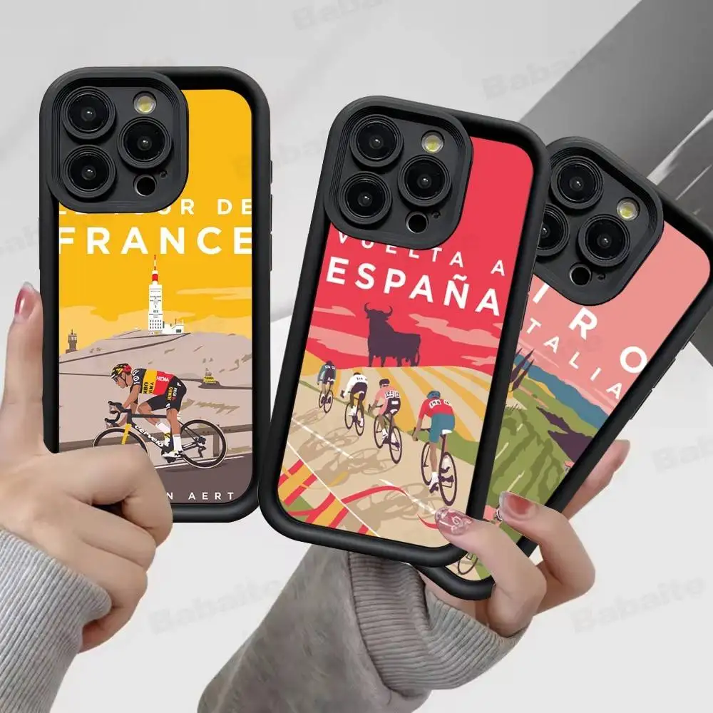 

Bicycle Bike Sport Phone Case Silicone Phone Case For IPhone 17 Air 17 16 15 14 13 12 11 Plus Pro Max Shockproof Soft Cover