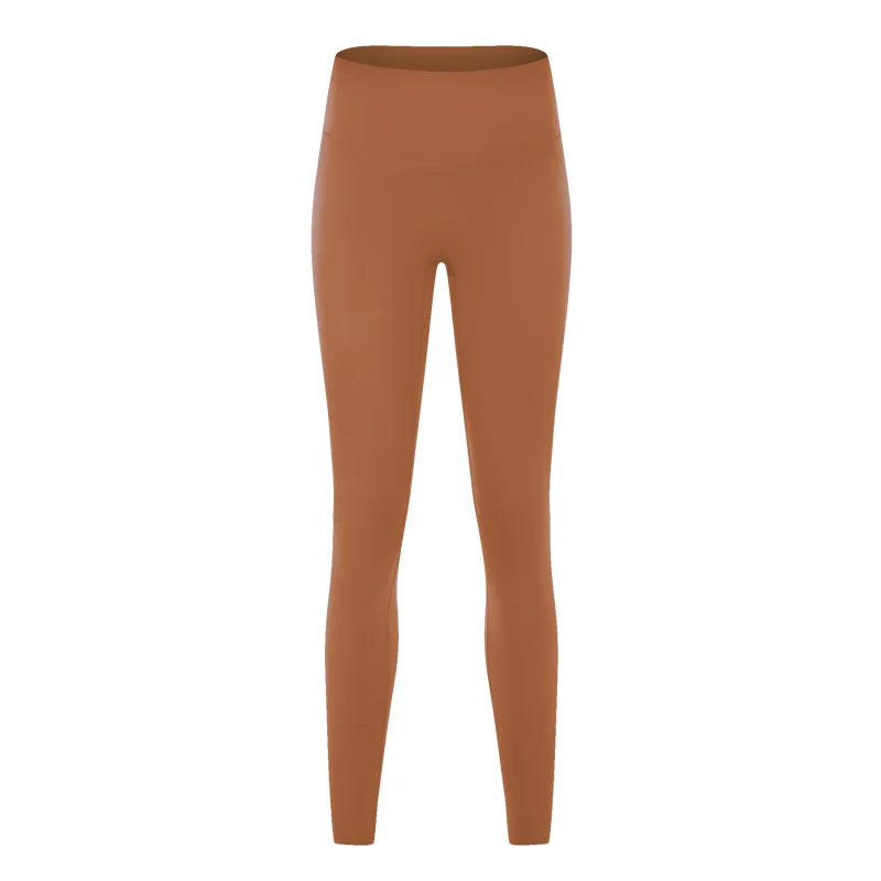 Pantalones de Yoga de cintura alta para mujer, ropa elástica para ejercicio físico, nueve