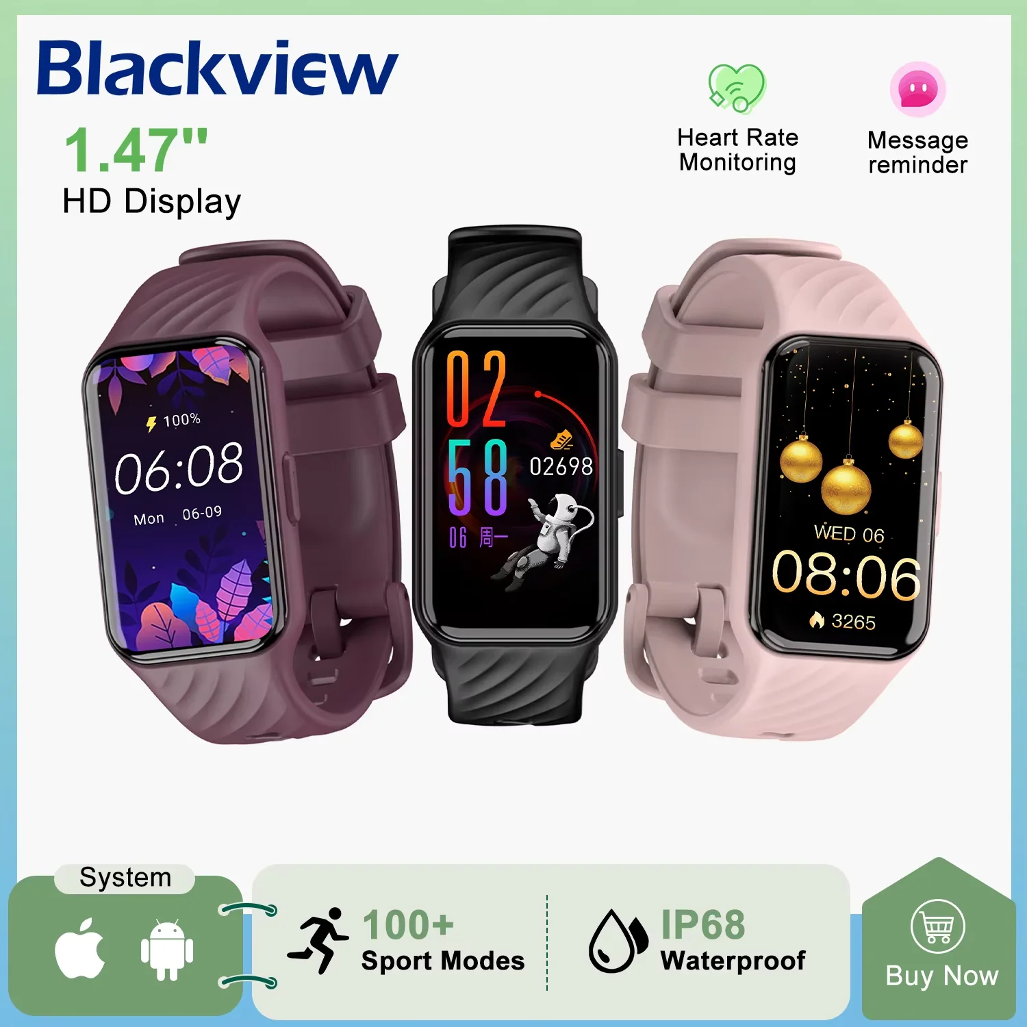 

IOWODO New R10 Smart Watch TFT Display Blood Oxygen Heart Rate Blood Pressure Health Bluetooth Monitoring Men Women Smartwatch