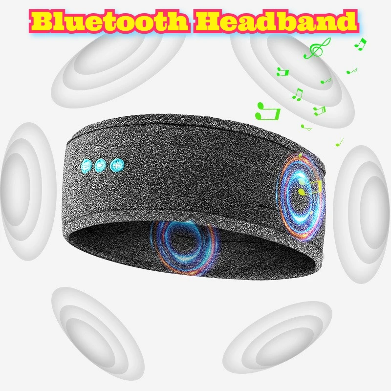 Wireless Sports Headband Built Bluetooth Earphones Removable Stereo Sound Music Headphones Gym Running Yoga Sleep Mask Eye Cover
