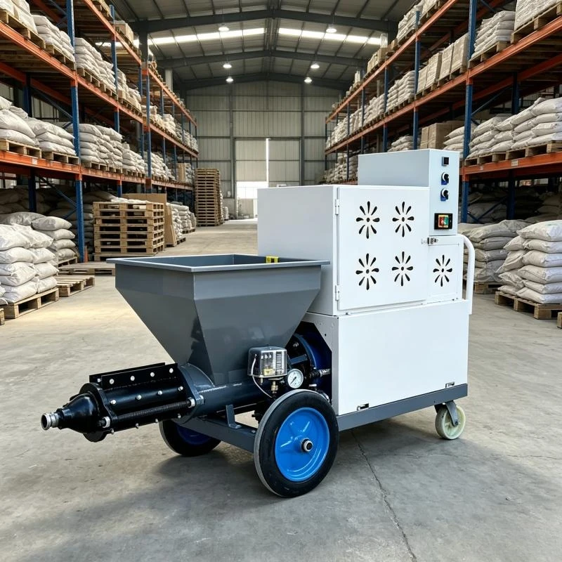 Paint Mortar Spraying Machine Cement Sprayer Plaster with Mixer for Interior Wall Floor Ceiling Roofs and Surfaces