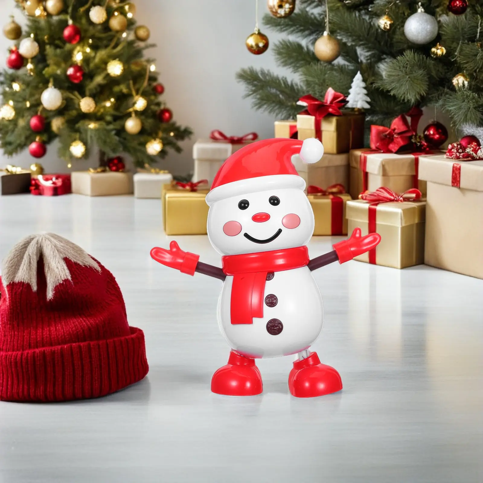 Dancing Snowman Interactive Electric Christmas Decoration Battery Operated Holiday Party Favor Kids Gift Christmas Snowman