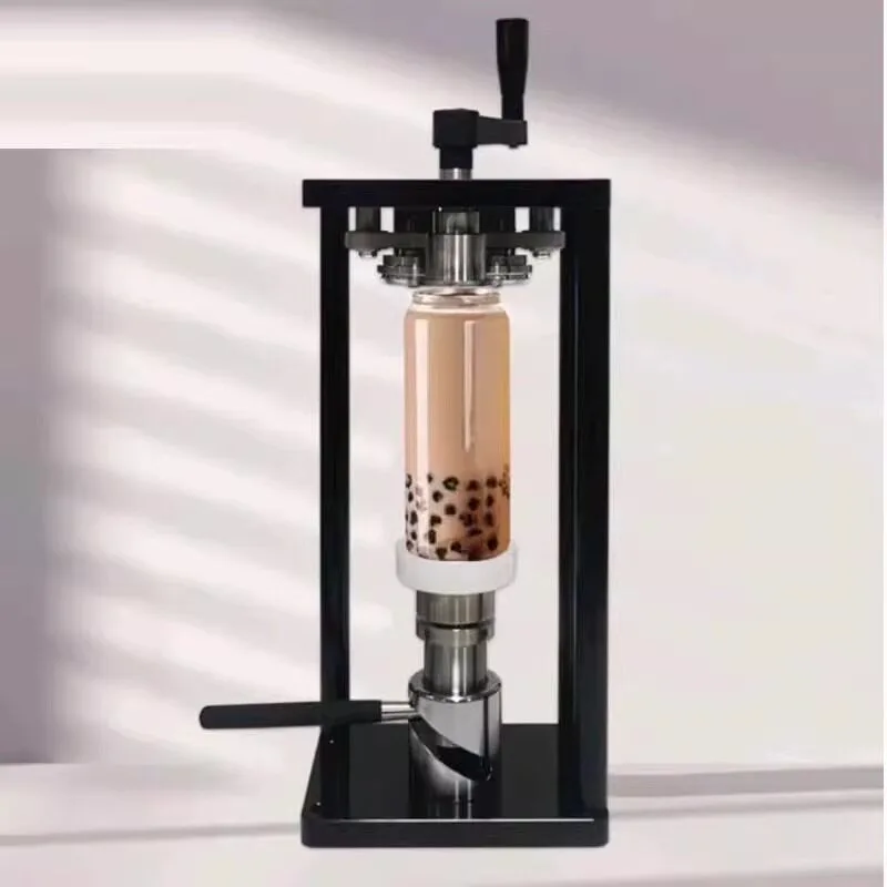 Creative can sealing machine commercial beverage cake disposable packer PET milk tea can gland manual sealing