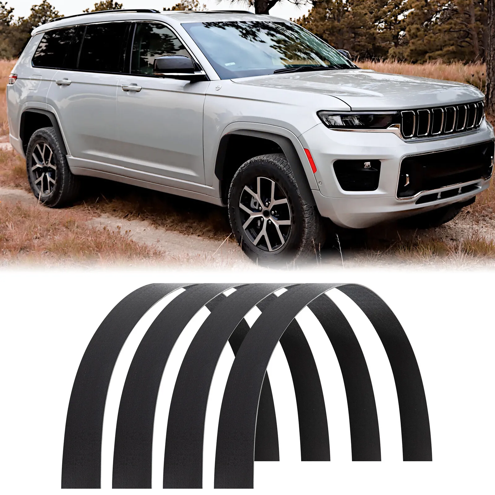 

Car Flexible Fender Flares Wheel Arch Wider Body Kit x4 For Jeep Grand Cherokees