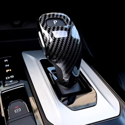 For MG HS 2018-2023 LHD RHD ABS Carbon Fibre Steering Wheel Button Frame Gear Head Knob Cover Interior Accessories