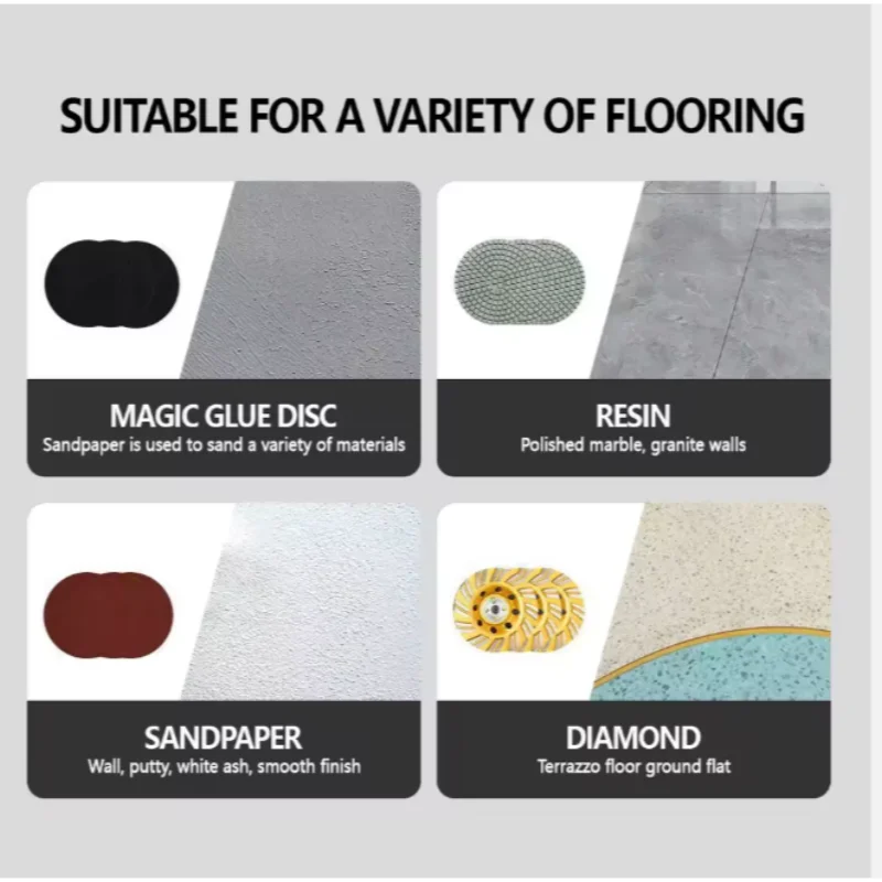 El amoladora eléctrica portátil de 220V y 4800rpm se utiliza para el pulido de suelo de epoxi de cemento