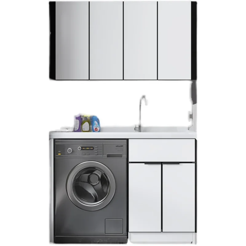 

New washing machine integrated cabinet, balcony significant other bathroom hand washing table, with laundry sink washboard table