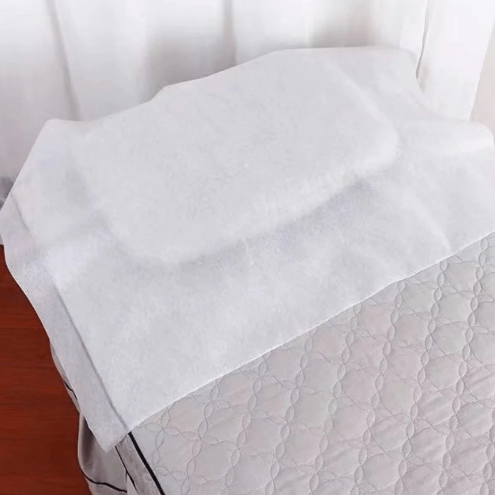 100 Piece Non-woven Fabric Disposable Pillow Cover Oil-resistant Waterproof Massage Bed Foot Pad Large Size Thickened