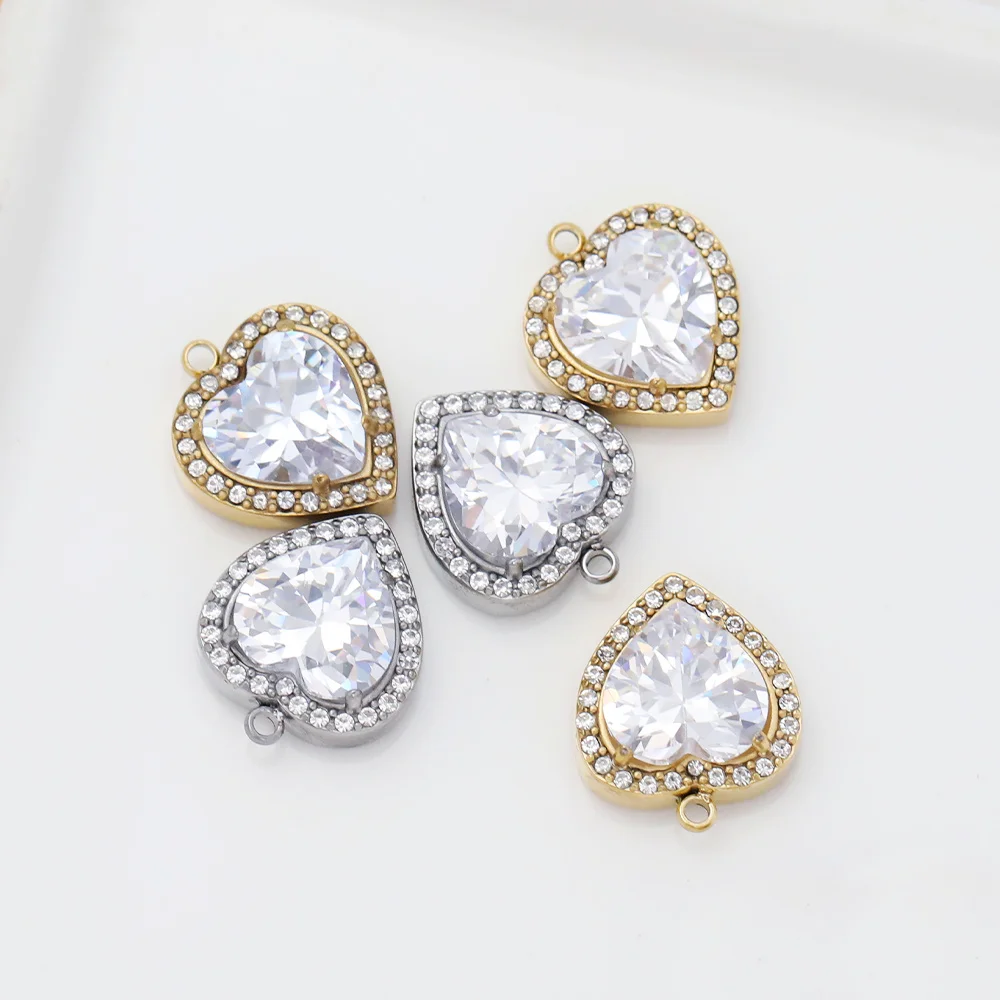 

Сердечный дизайн 14*16 мм 10 шт. нержавеющая сталь/форма сердца/CZ подвески для ожерелья/ручной работы/фурнитура для ювелирных изделий/кулон «сделай сам» # 195264