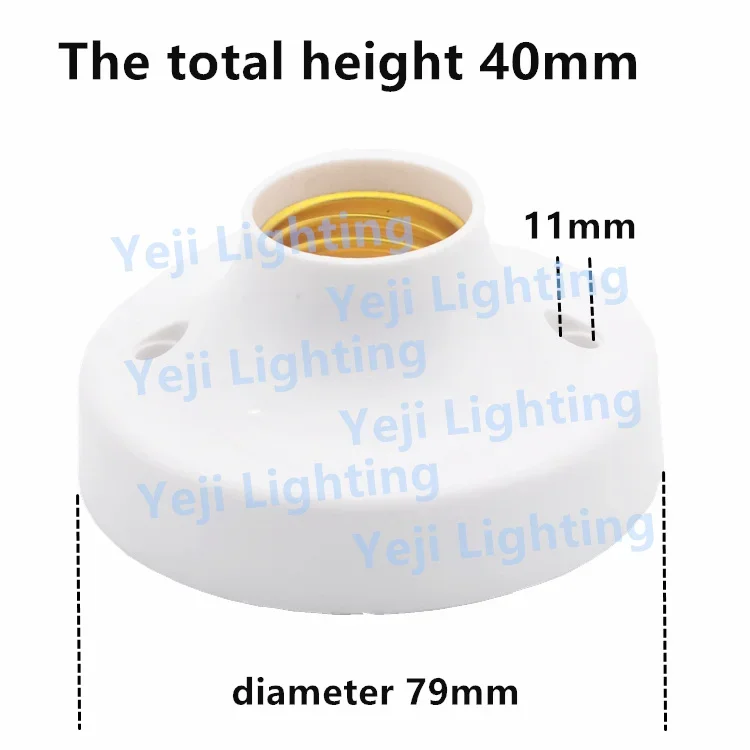 Portalampada da esterno a vite in plastica di alta qualità e nuovo di zecca per raccordi per prese luminose con lampadine e27