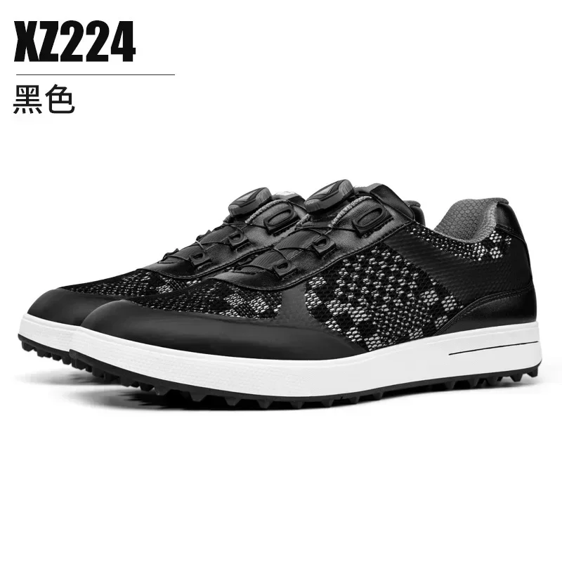 PGM Golf Shoes Men's New Breathable Mesh Upper Rotating Shoelaces Non-slip Studs