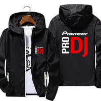 Pioneer Pro DJ windproof jacket, sun resistant ultra light jacket, bomber flight jacket, pilot thin reflective men's oversized