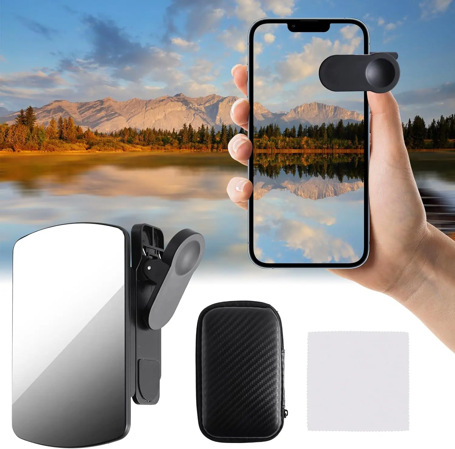 Smartphone Camera Mirror Reflection Clip Kit Adjustable Mirror Reflection Camera Reflecting Mirror Selfie Ins Shooting Artifact