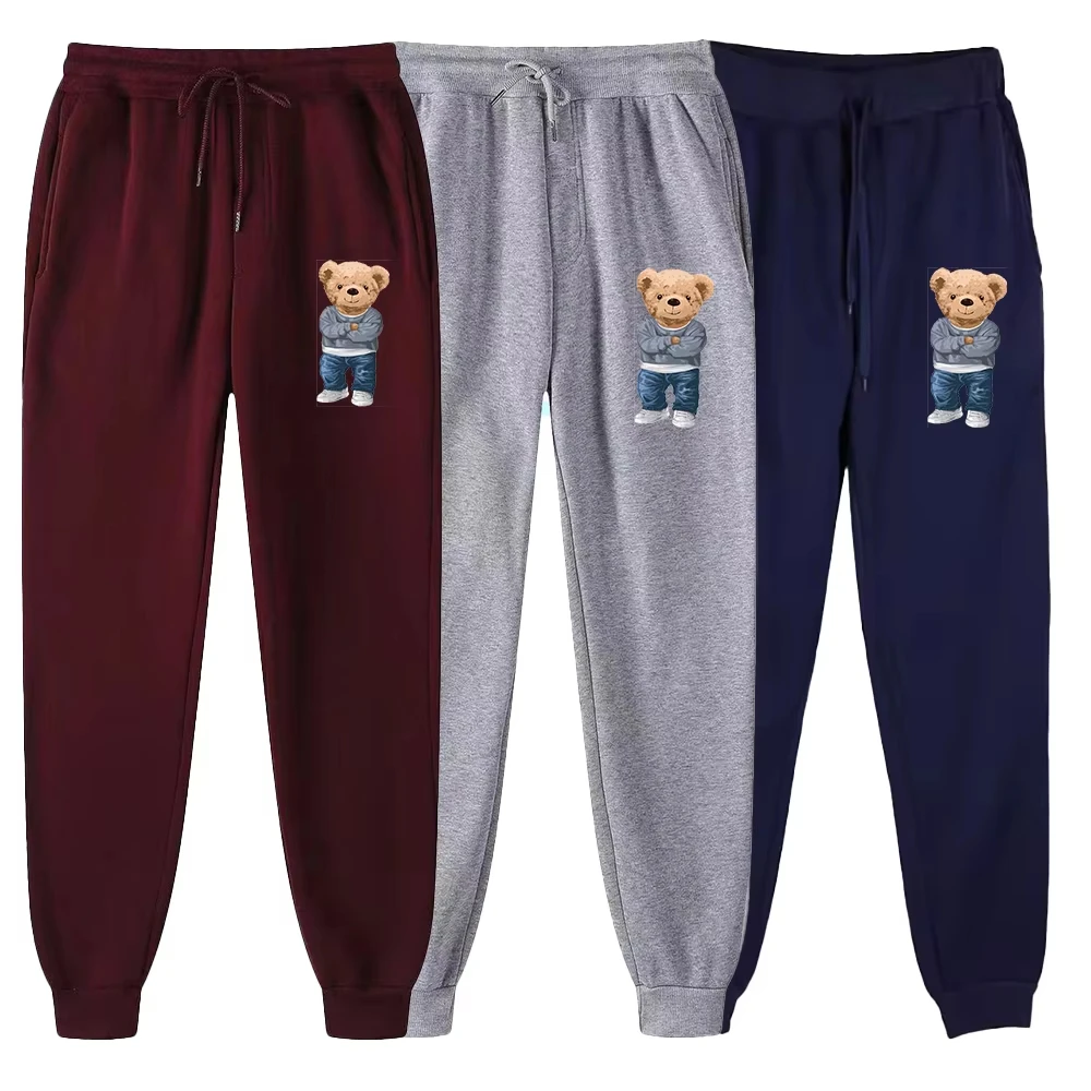 2026 new Printed men's sport pants, spring and autumn sport pants, loose fitness clothing, solid color outfit, street pants