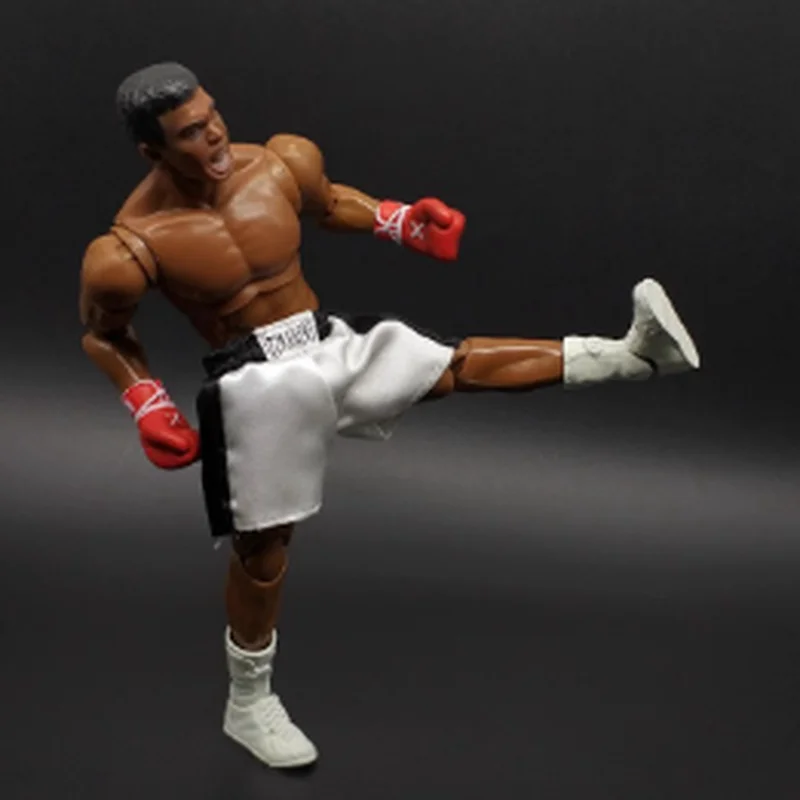 Figurine d'action Mike 18cm, Sculpture à 3 têtes, Boxer avec ceinture et Cape, modèle articulé, lutteur, jouet de collection, cadeau pour garçons